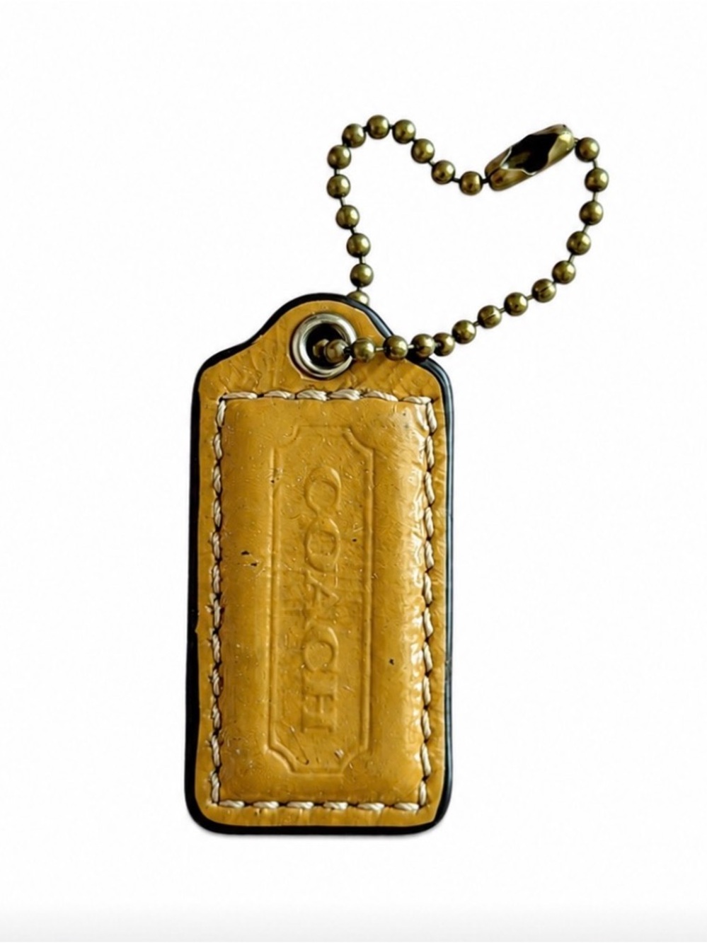 COACH Brown Leather Medium Hang Tag